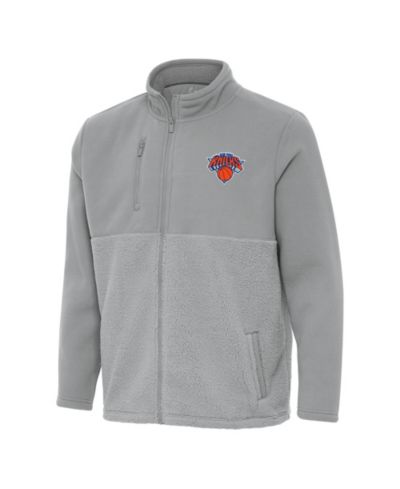 Мужская куртка Antigua Gray New York Knicks Daily Fused Full-Zip