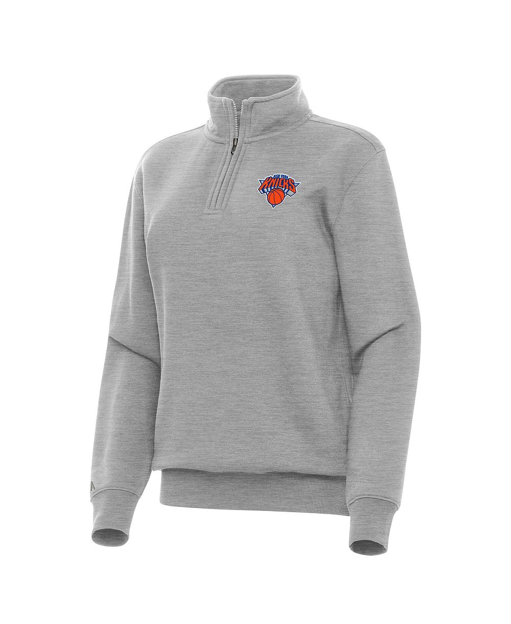 Antigua Женская толстовка Antigua New York Knicks Victory Quarter-Zip Heather Gray