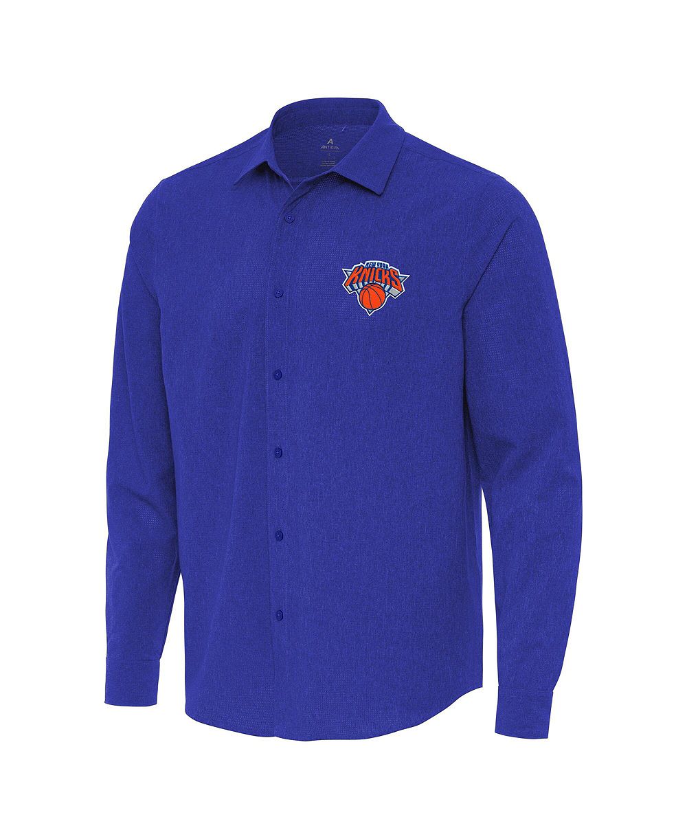Мужская рубашка Antigua New York Knicks Exposure Woven Long Sleeve Button-Up