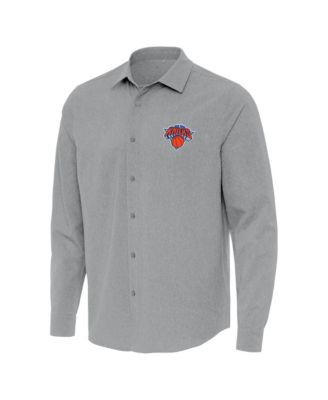 Мужская рубашка Antigua New York Knicks Exposure Woven Long Sleeve Button-Up