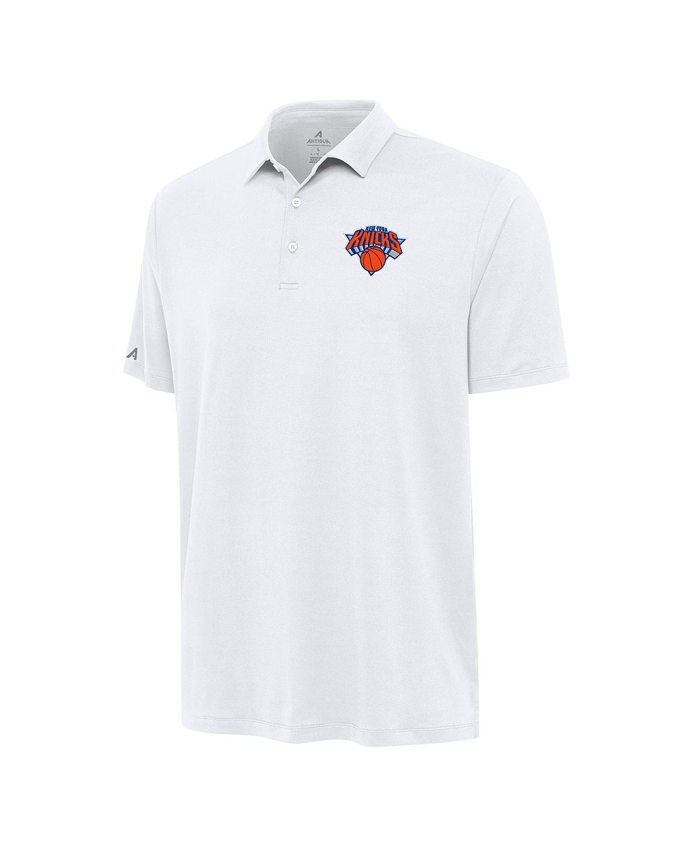 Мужская рубашка-поло Antigua White New York Knicks Reprocess