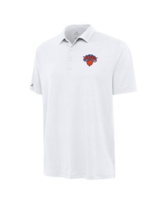 Antigua Men's White New York Knicks Reprocess Polo Shirt