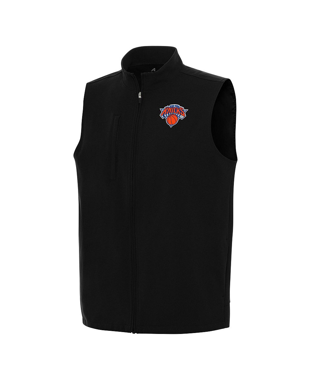 Мужской жилет Antigua Black New York Knicks Regard Full-Zip Vest