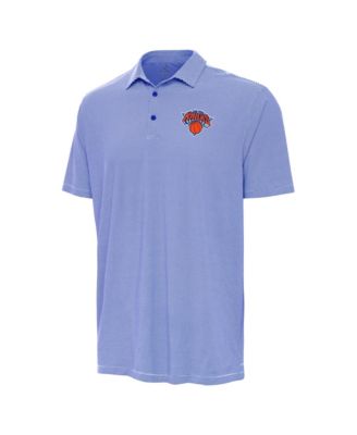 Мужская рубашка поло Antigua Blue New York Knicks Twine Polo Shirt