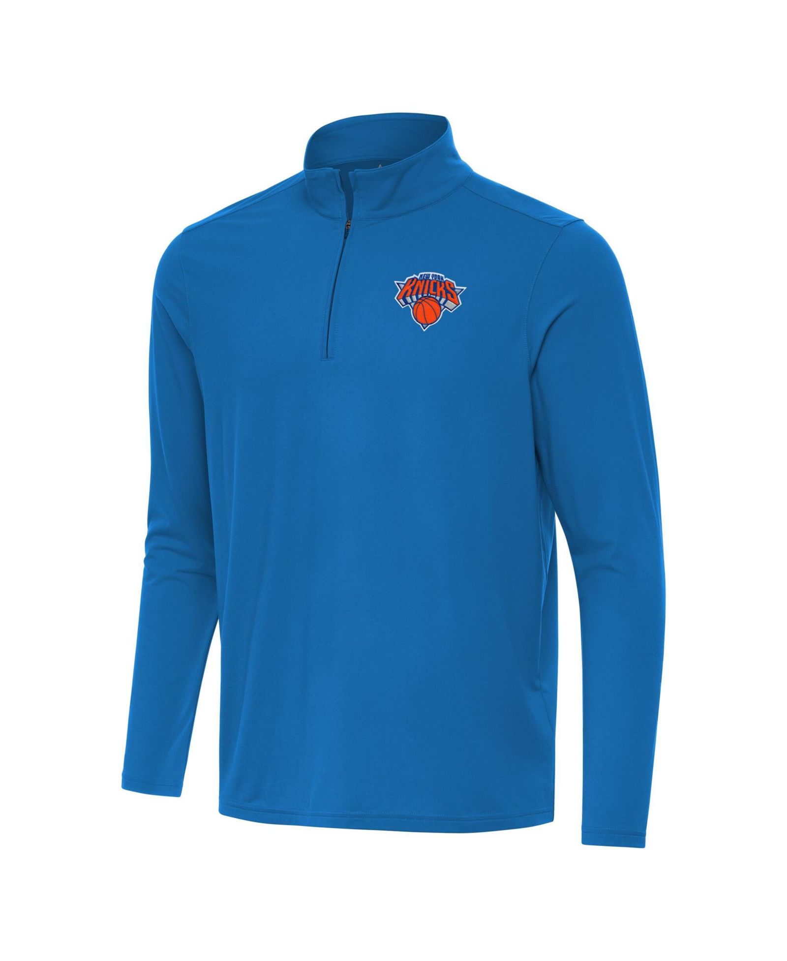 Мужская свитшот Antigua Blue New York Knicks Intent с молнией