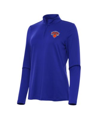 Antigua Women's Blue New York Knicks Reprocess Quarter-Zip