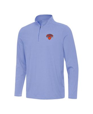 Antigua Men's Royal New York Knicks Twine Quarter-Zip