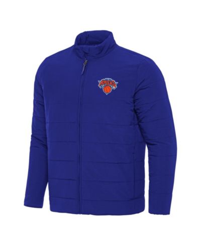 Мужская куртка Antigua Blue New York Knicks Swelter Full-Zip Puffer