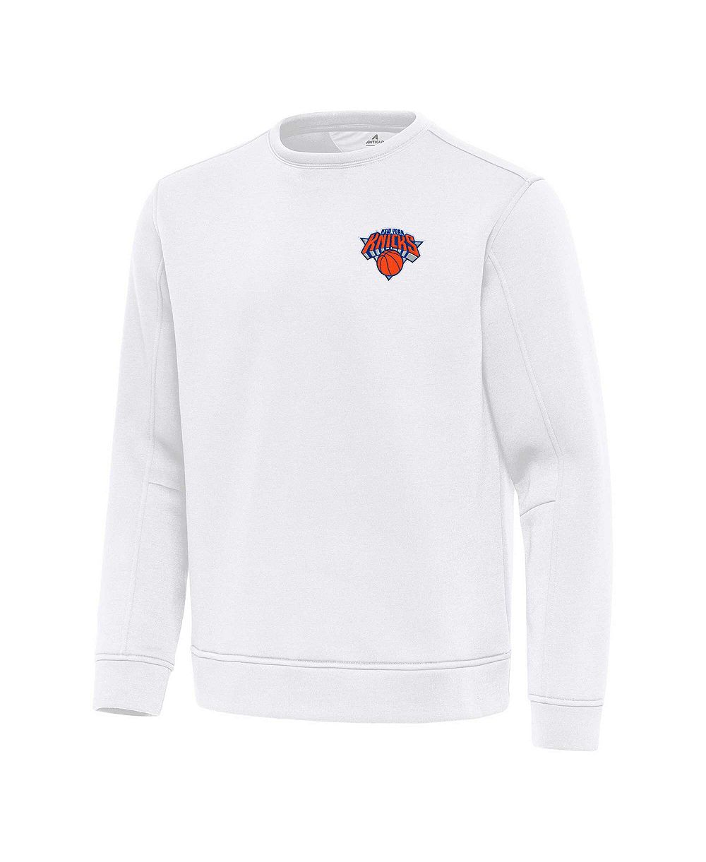 Мужской свитшот Antigua White New York Knicks Relevant Pullover