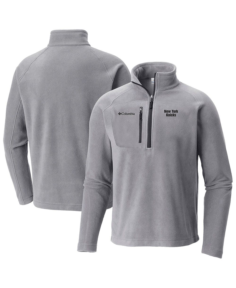Columbia Men's Gray New York Knicks Fast Trek III Half-Zip Fleece Pullover Sweatshirt