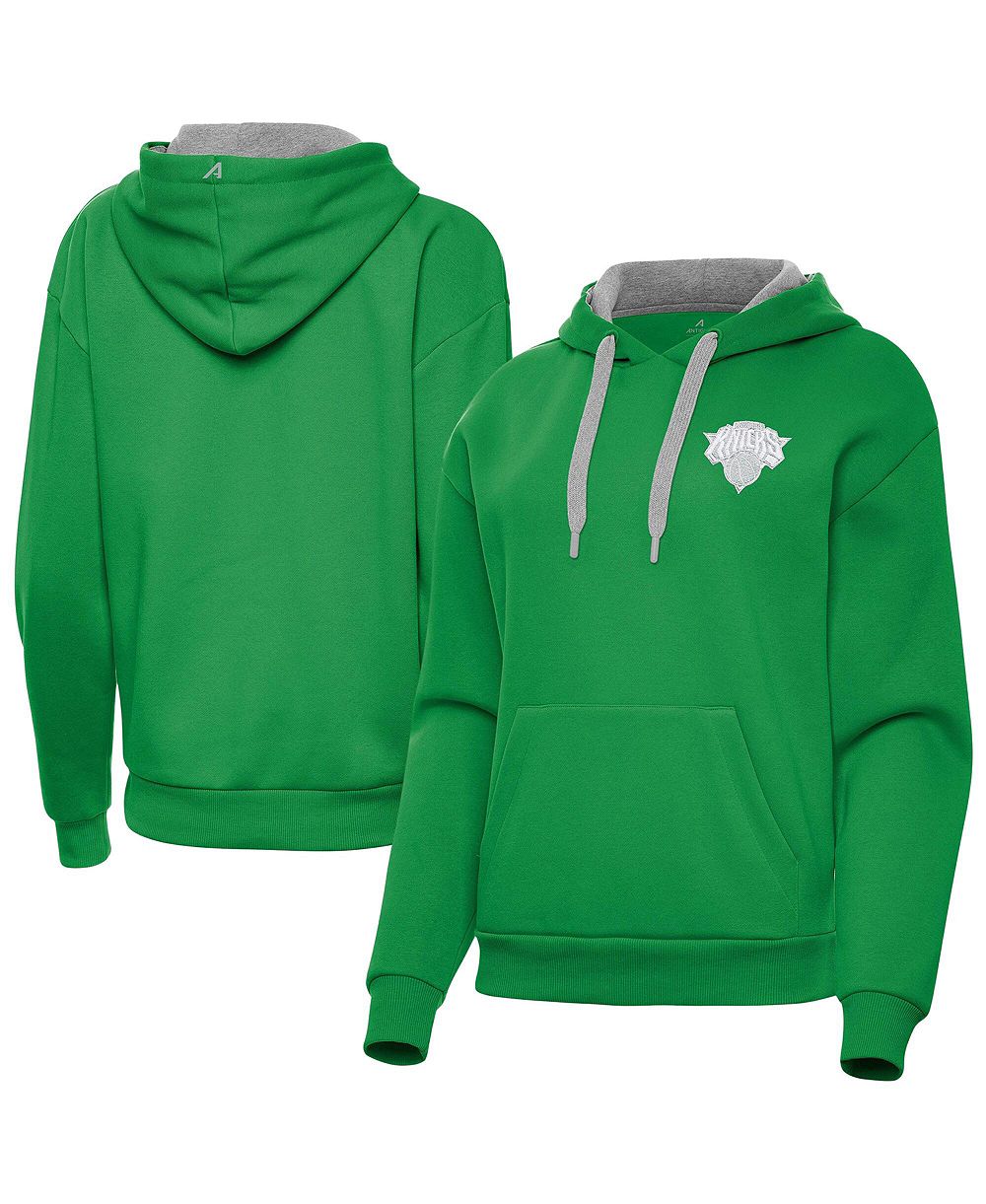 Женская толстовка Antigua Kelly Green New York Knicks St. Patrick's Day Victory Pullover