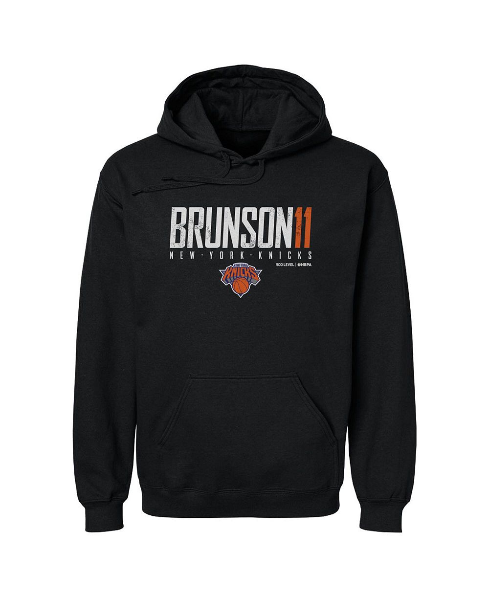 500 Level Men's Jalen Brunson Black New York Knicks Elite Pullover Hoodie