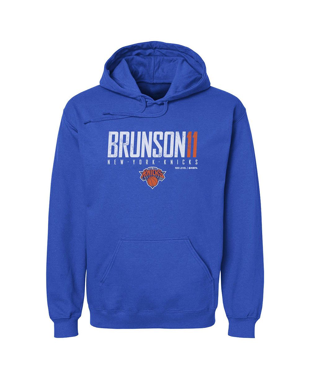 500 Level Мужской Jalen Brunson Blue New York Knicks Elite Pullover Hoodie