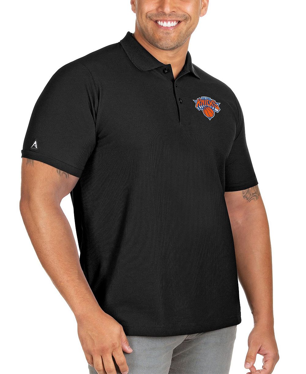Мужская рубашка-поло Antigua Black New York Knicks Big & Tall Legacy Pique