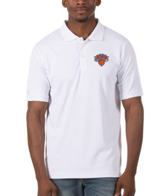 Мужская рубашка-поло Antigua New York Knicks White Pique
