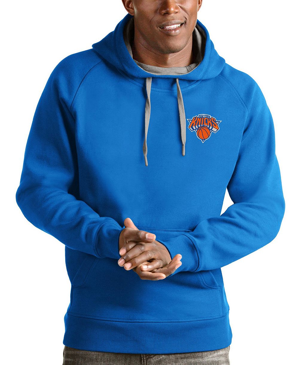 Мужское худи Antigua Blue New York Knicks Victory Pullover