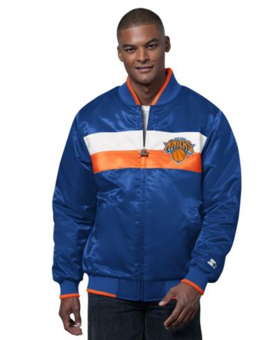 Мужская куртка Starter Blue/Orange New York Knicks The Ambassador Satin Varsity Jacket