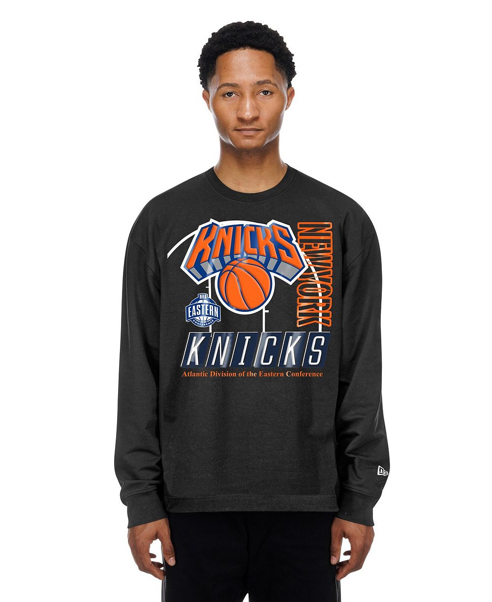 Мужской черный свитшот New Era New York Knicks Leisure Collection Stretch Fleece Sweatshirt