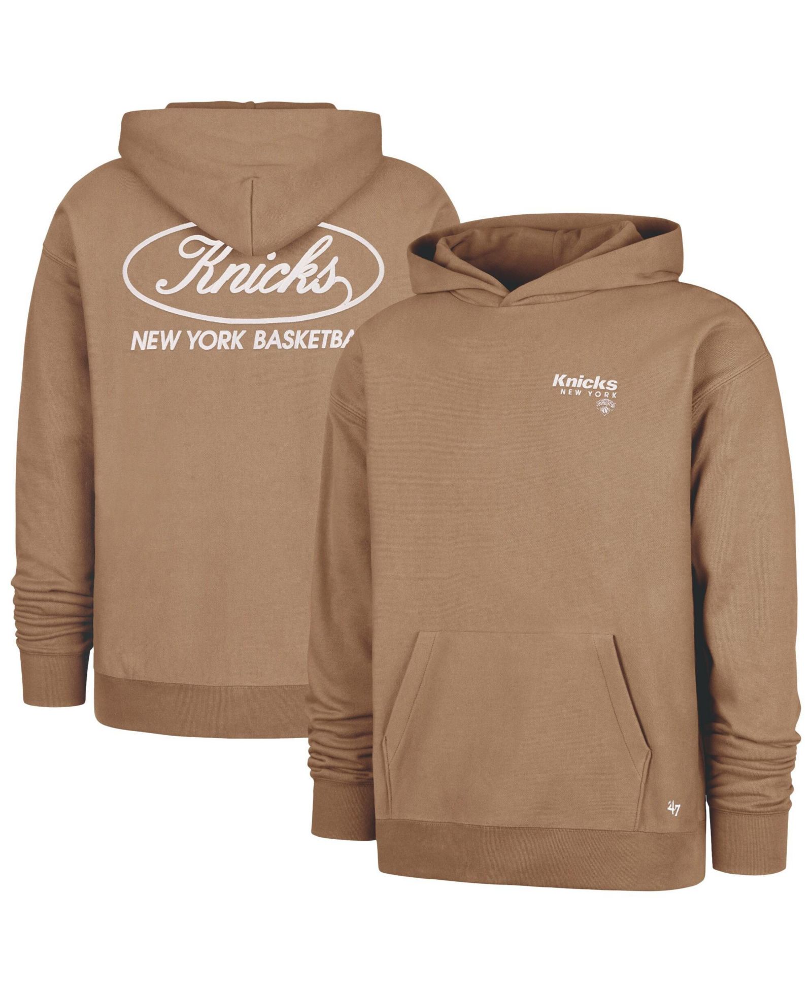 Мужское худи '47 Brand Khaki New York Knicks Premium