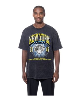 Мужская футболка New Era Black New York Knicks Lifestyle Capsule Lightning Round Mineral Wash