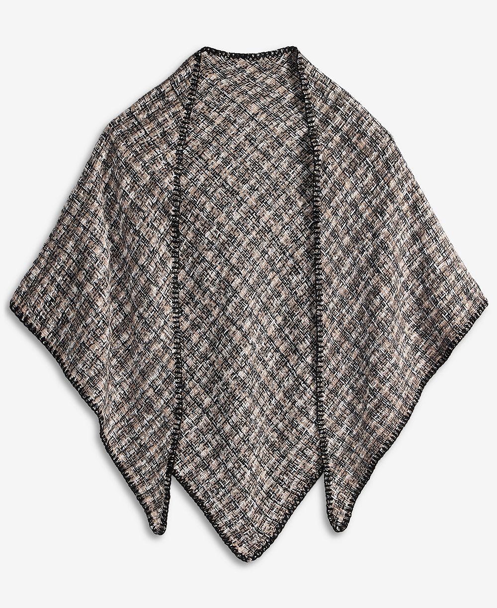Женский шарф Style & Co Chenille Space-Dye Triangle Black Wrap