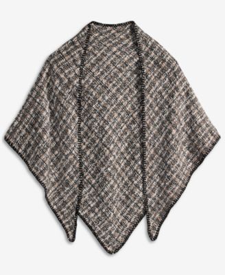 Женский шарф Style & Co Chenille Space-Dye Triangle Black Wrap