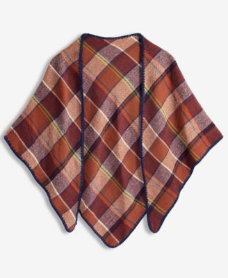 Style & Co Women's Overscale Plaid Woven Triangle Scarf, Macy's Exclusive