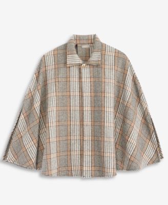 Style & Co Women's Plaid Houndstooth Topper, Macy's Exclusive