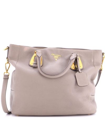 Сумка-тоут Pre-Owned Prada Large Side Zip Convertible Vitello Daino