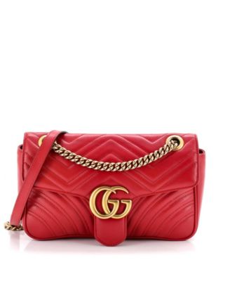 Сумка Gucci GG Marmont Flap Matelasse из кожи, б/у