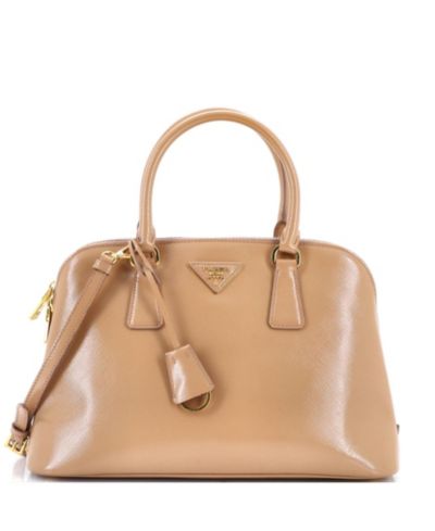 Pre-Owned Prada Medium Open Promenade Bag Vernice Saffiano Leather