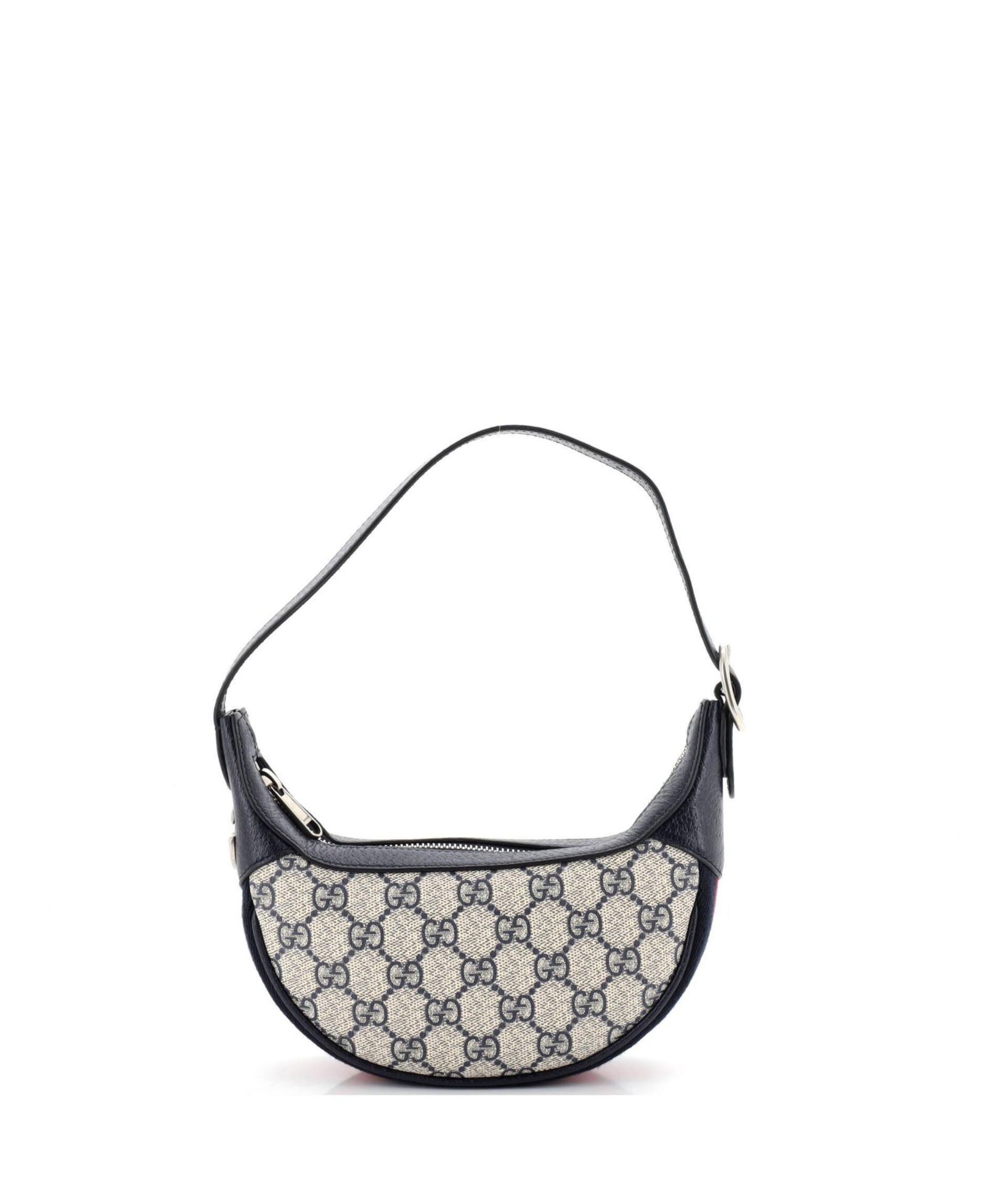 Pre-Owned Gucci Mini Ophidia Half Moon Bag GG Coated Canvas