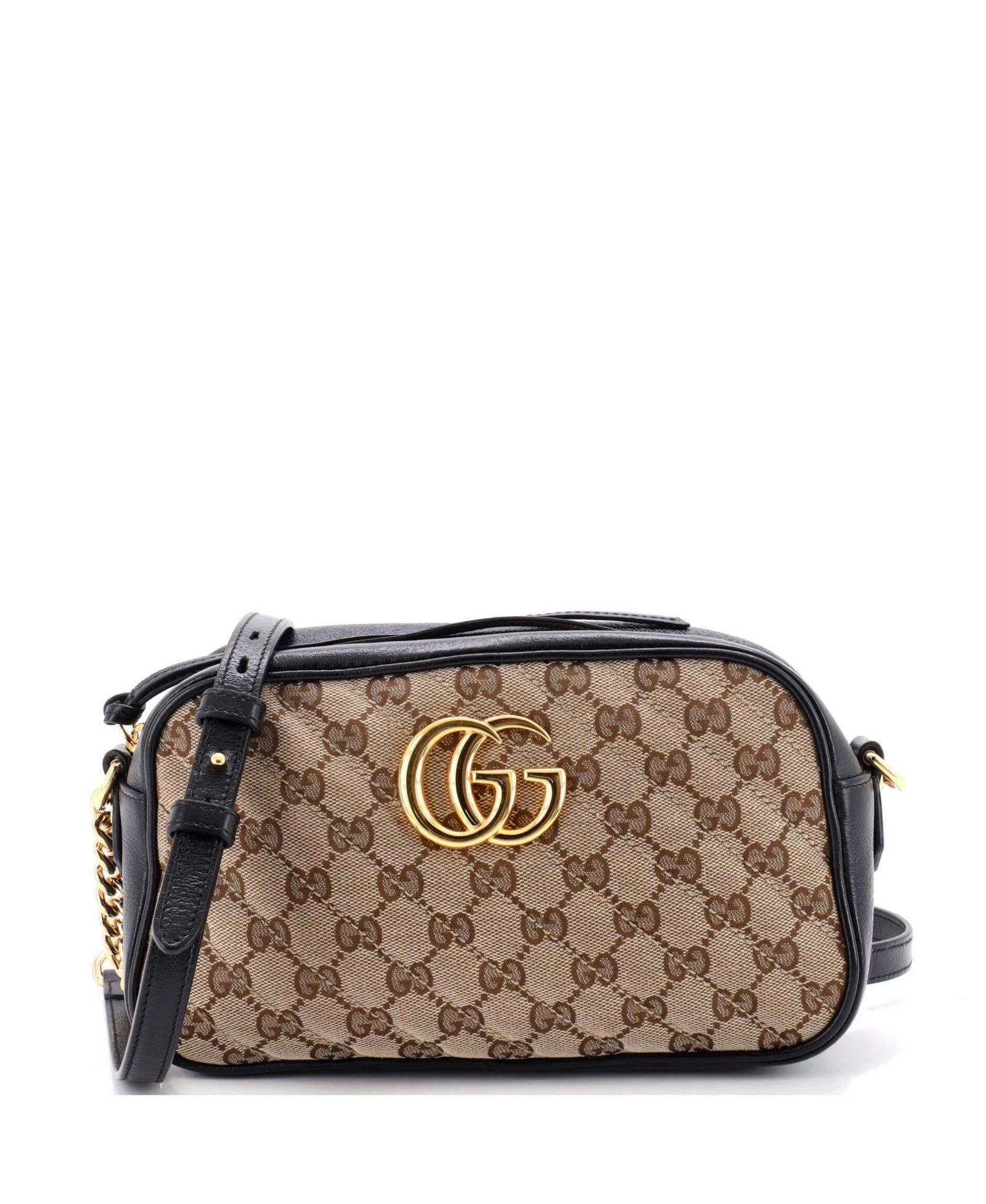 Б/у сумка на плечо Gucci Small GG Marmont, диагональная стеганая канва GG с кожаной отделкой