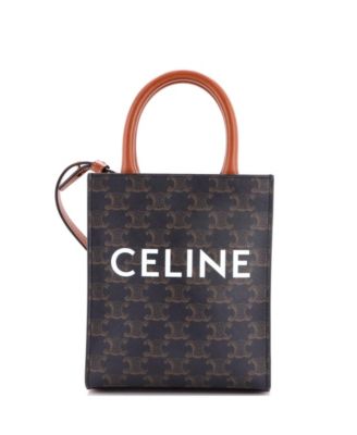 Сумка-тоут Pre-Owned Celine Mini Vertical Cabas Triomphe Coated Canvas