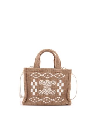 Б/у сумка-тоут Celine Small Cabas Thais из печатного канваса