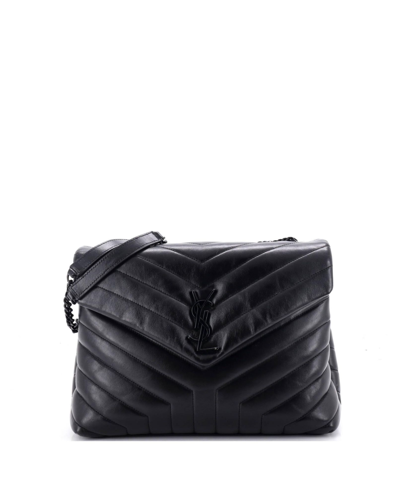 Saint Laurent Сумочка через плечо Loulou Matelasse Chevron из кожи (Pre-Owned)