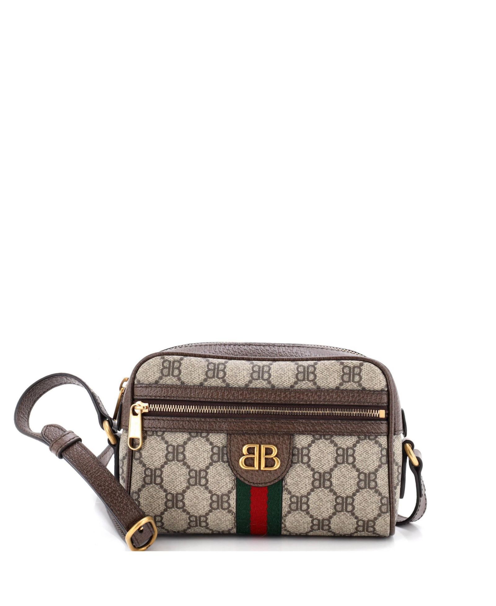Сумка через плечо Pre-Owned Balenciaga Mini x Gucci The Hacker Project Camera Bag BB Coated Canvas