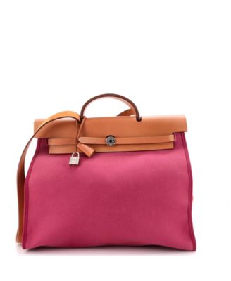 Pre-Owned HERMÉS 39 Herbag Zip Leather and Toile