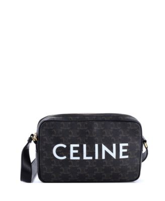 Б/у сумка Celine Medium Logo Messenger из покрытого холста Triomphe