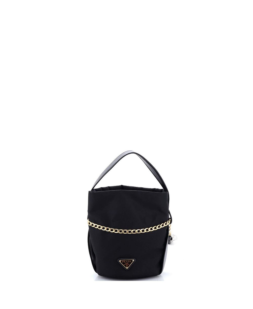 Сумка-ведро Pre-Owned Prada Mini Petit Sac Re-Nylon and Nappa Leather