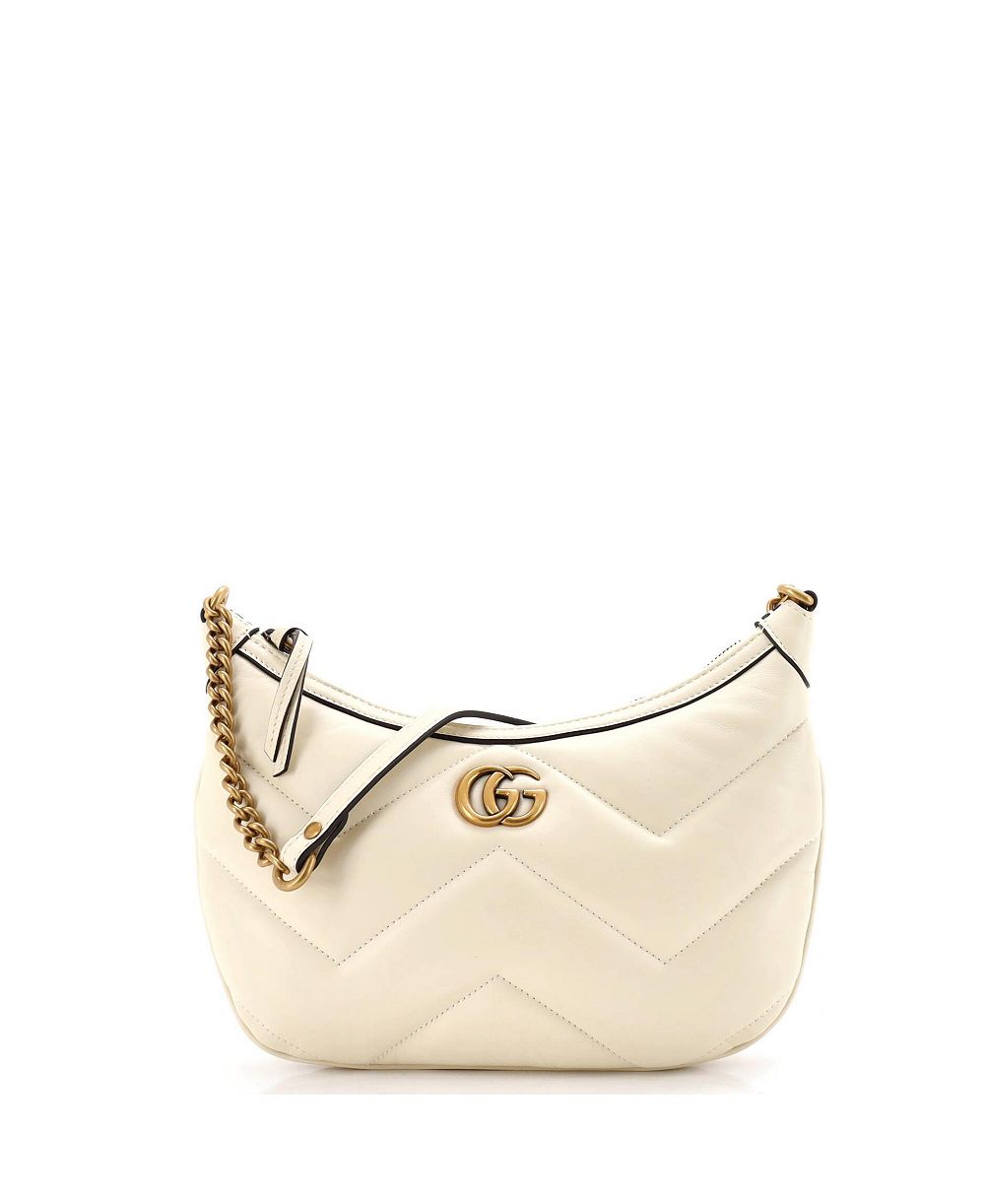 Сумка Gucci Small GG Marmont Chain Moon Matelasse Leather Pre-Owned