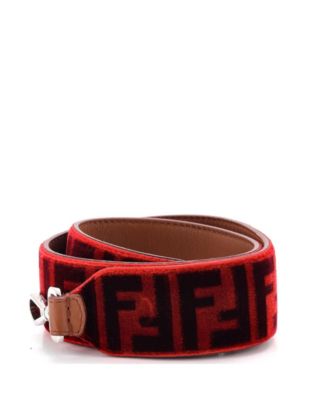 Ремень для сумки Pre-Owned Fendi Strap You Shoulder Strap Zucca Velvet
