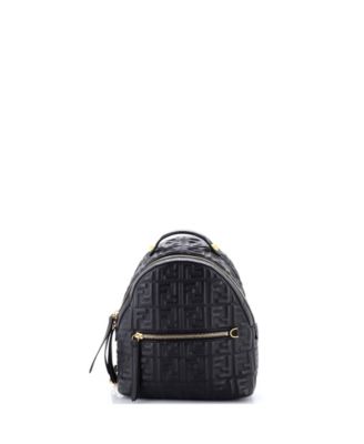 Fendi Mini By The Way рюкзак из кожи с тиснением Zucca