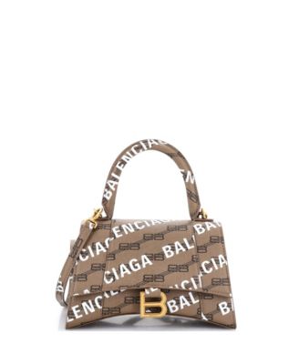 Balenciaga сумка Hourglass Small Top Handle, monogram coated canvas, б/у