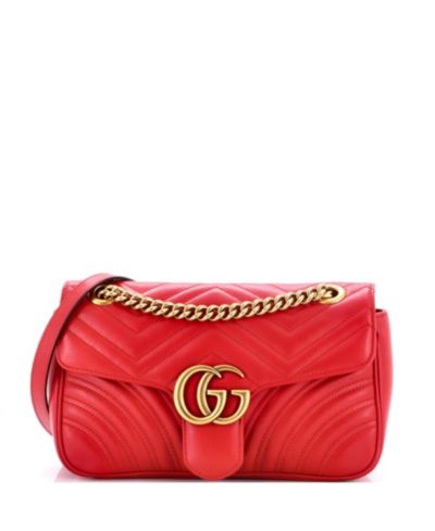 Мини-сумка Gucci Small GG Marmont Flap Matelasse Leather Pre-Owned