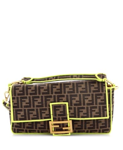 Сумка Fendi Pre-Owned Large Baguette NM Bag Zucca Canvas