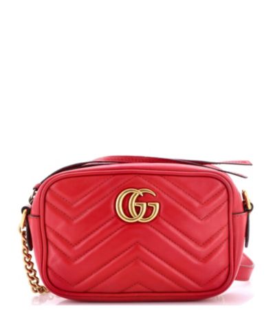 Сумка через плечо Pre-Owned Gucci Mini GG Marmont Matelasse Leather