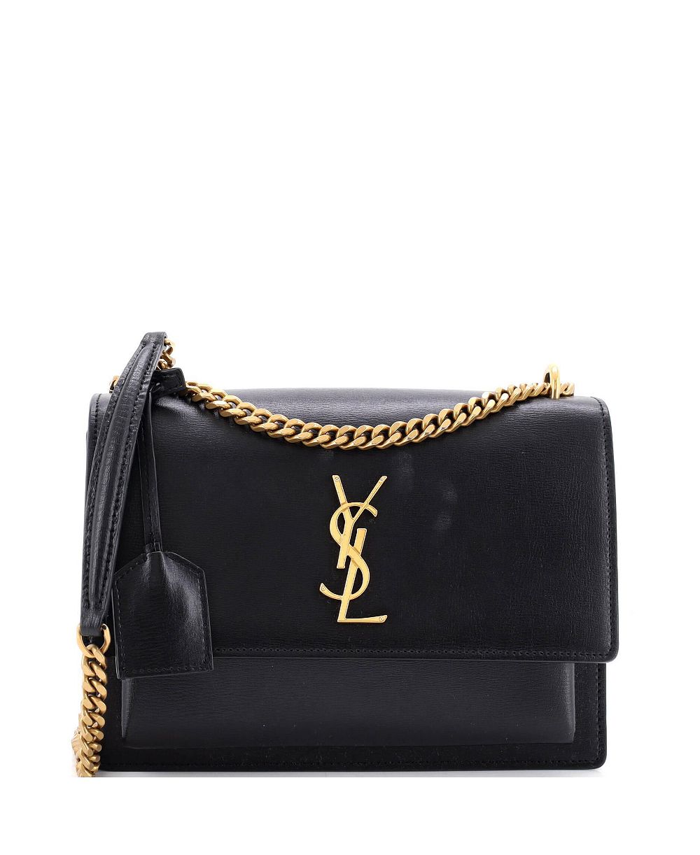 Кожаная сумка через плечо Saint Laurent Sunset Medium, б/у