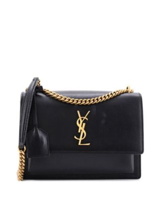 Кожаная сумка через плечо Saint Laurent Sunset Medium, б/у