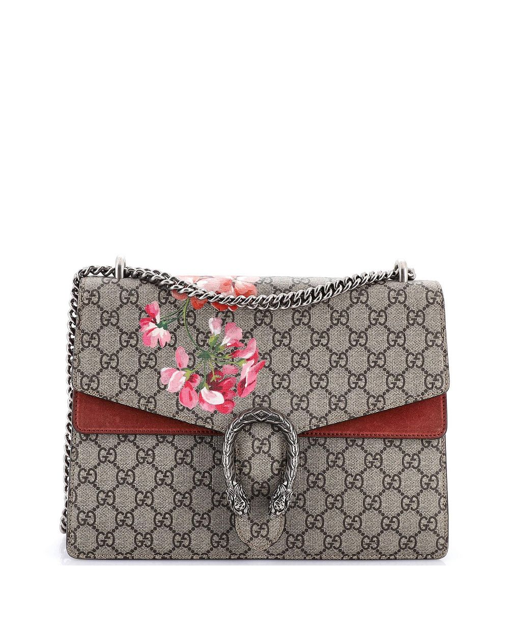 Pre-Owned Gucci Medium Dionysus Bag Blooms Print GG Coated Canvas